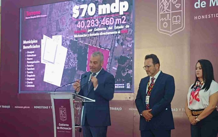 Nuevo Hospital Regional del IMSS en Uruapan triplicará capacidad de atención: Bedolla
