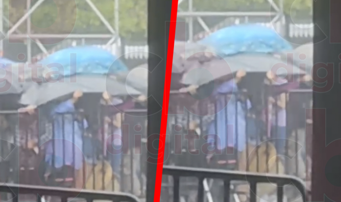 Apartaban su lugar para el concierto de Julión, pero les cayó la lluvia