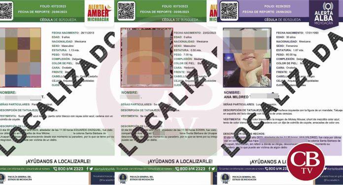 Mujer y dos bebés desaparecidos en Uruapan son localizados en BC