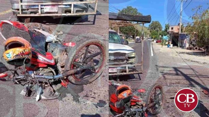 Se accidenta motociclista con una camioneta en Zinapécuaro