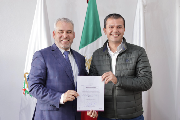Nombra Bedolla a Juan Daniel Manzo Rodríguez, nuevo titular de la Cocotra