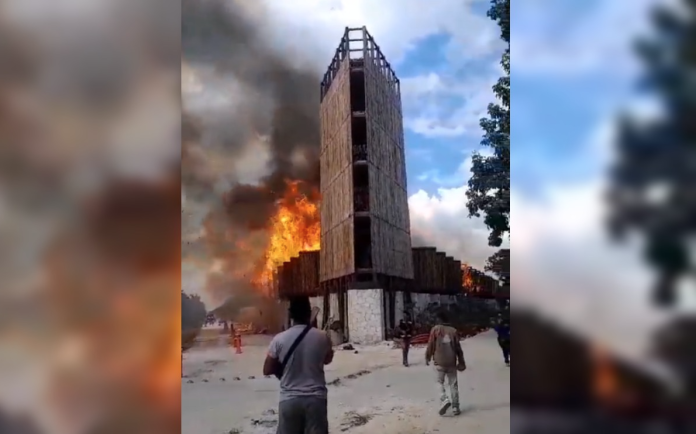 Video: Incendio consume palapas del Parque Nacional del Jaguar en Tulum; proyecto ligado al Tren Maya