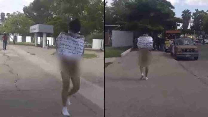 Exhiben desnudo a joven por vender vareadores en Los Mochis
