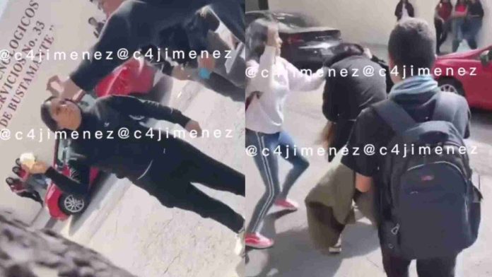 Mujer golpea a alumnas luego de casi atropellarlas