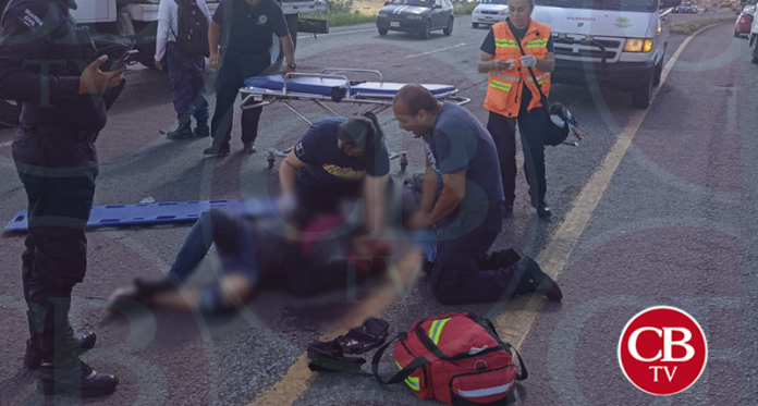 Derrapa y termina gravemente herido en Tarímbaro