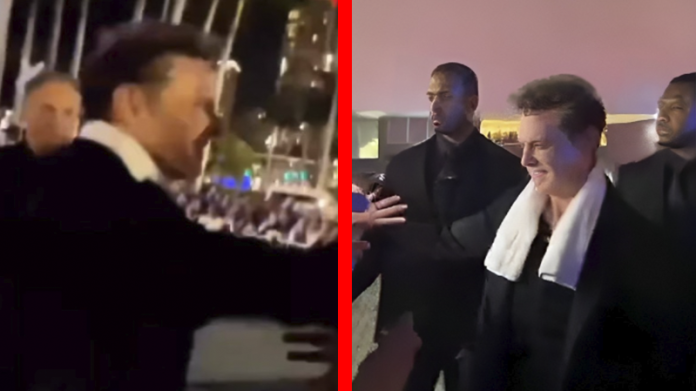 Luis Miguel empuja a guardia para saludar a su fans en Miami