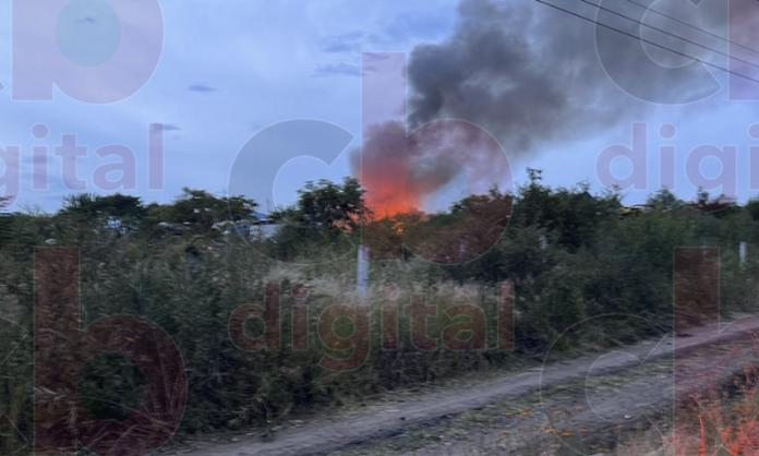 Se quema corralón en Morelia