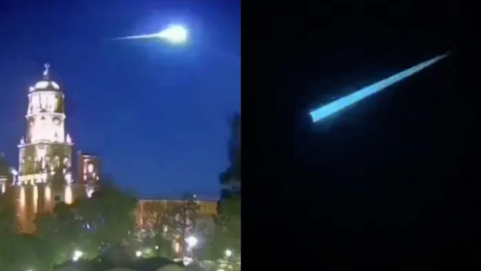 #Video: ¡¿Lo viste?! Destello de luz Azul ilumina el cielo nocturno en México