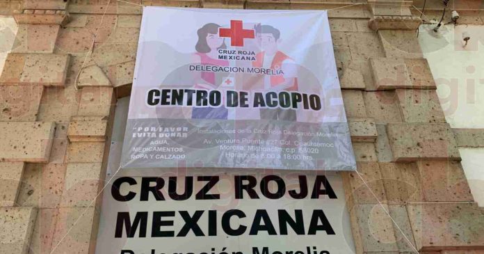 Cruz Roja Morelia pide a la ciudadanía no llevar agua embotellada a su centro de acopio.