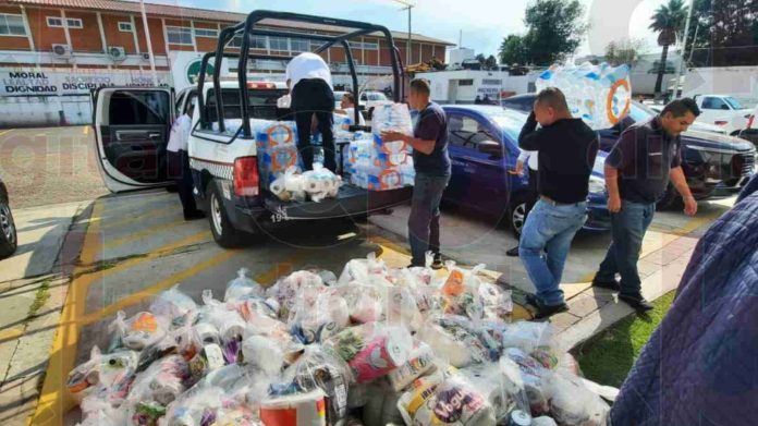 SSP contribuye con despensas y agua embotellada para damnificados de Acapulco