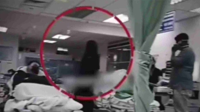 Captan supuesta figura de la ‘Santa Muerte’ deambulando en un hospital