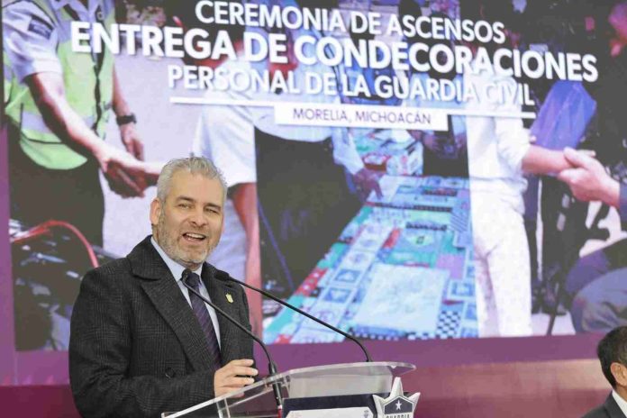 Unidos se construye un estado de paz; Bedolla reconoce labor de la Guardia Civil