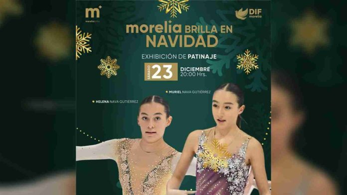 DIF Morelia prepara exhibición de las estrellas del patinaje Helena y Muriel Nava