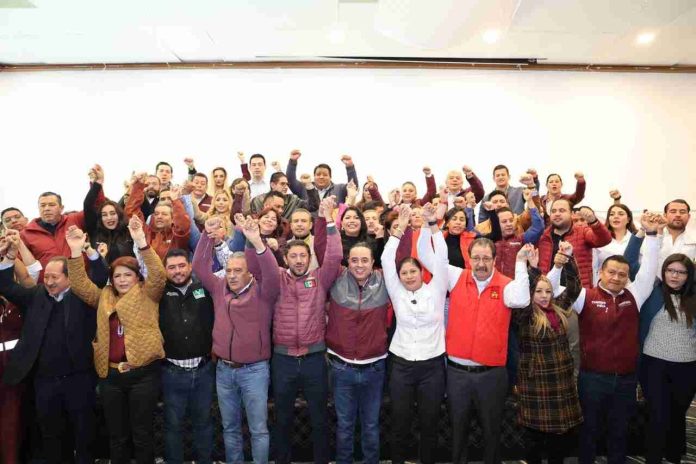 Se unen MORENA, PES, PT Y PVEM para respaldar a Raúl Morón y Celeste Asencio