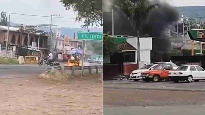 Criminales bloquean carreteras en Michoacán