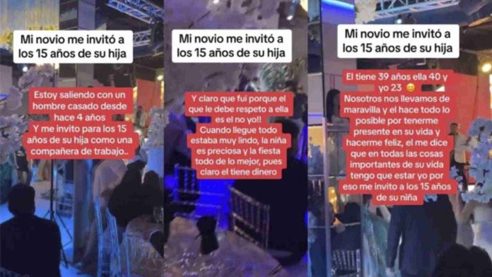 Hombre casado invita a su amante a los XV años de su hija