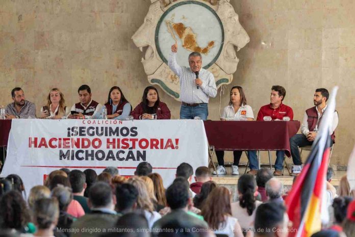 Augura Morón triunfo de Morena y aliados en todo el territorio michoacano