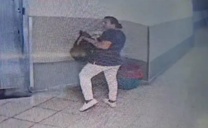 #Video: Finge ser enfermera y se roba a bebé en mochila