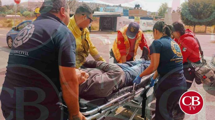 Motociclista herido al derrapar en la Morelia-Zinapécuaro