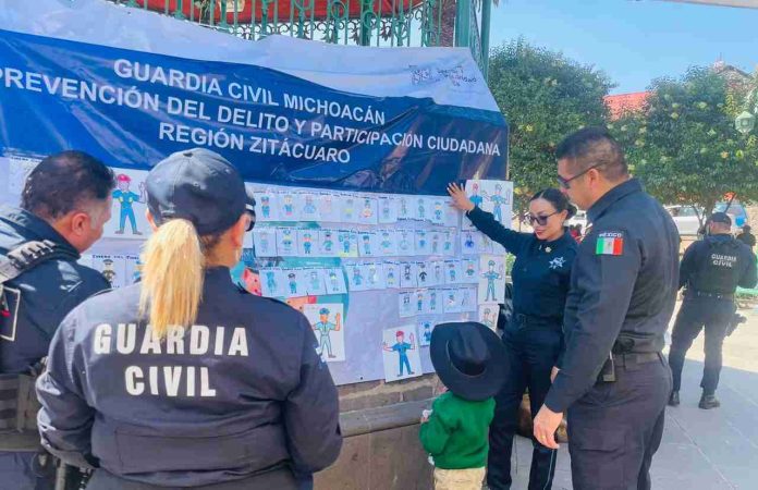 Guardia Civil acerca servicios médicos y actividades de prevención del delito en Tlalpujahua