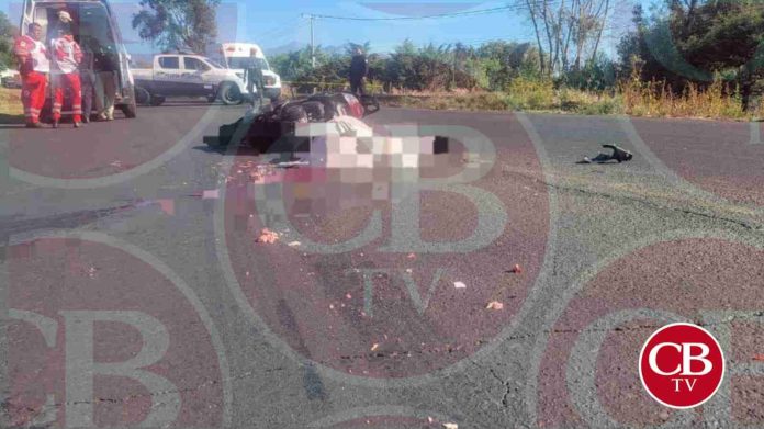 Tragedia en Peribán, camión arrollan a matrimonio
