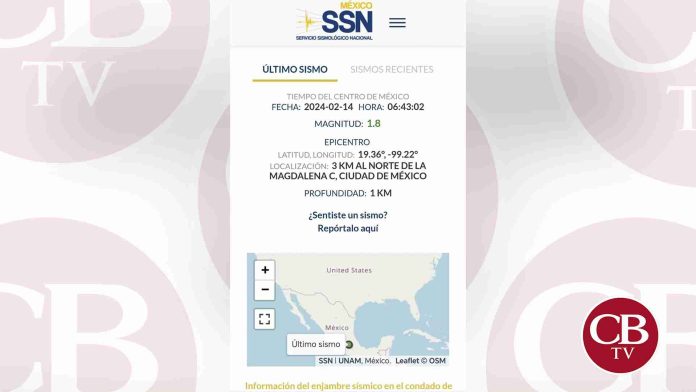 Amanece 14 de febrero con 2 Sismos en México
