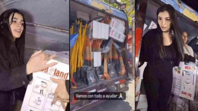 Karely Ruiz lleva donativos a damnificados por incendios en Veracruz
