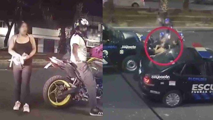 Mujer insulta y agrede a policías