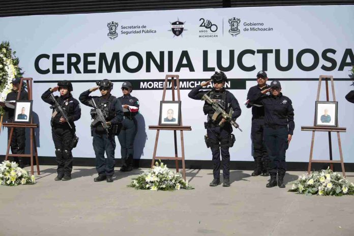 Dan último adiós a comisaría de Pátzcuaro y sus escoltas