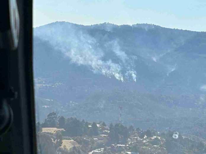 Controlado en un 90 % el incendio forestal en Tlalpujahua: Cofom