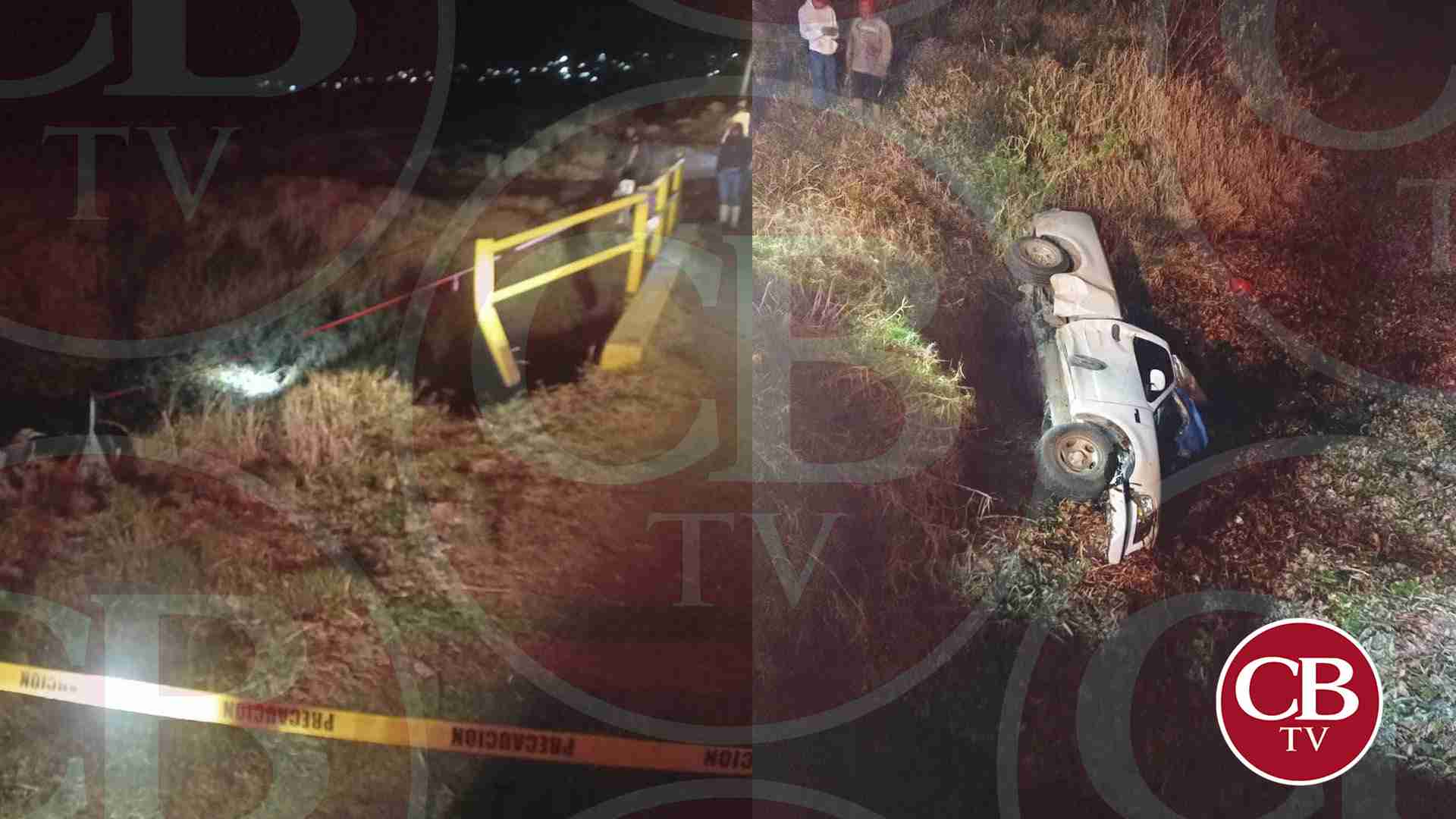 Camioneta cae a canal y se matan 3 personas en Tarímbaro Camioneta cae a canal y se matan 3 personas en Tarímbaro