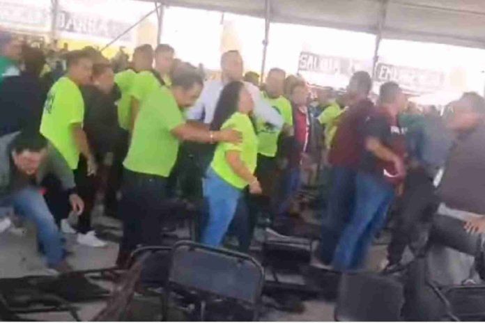 #VIDEO: Se registra zafarrancho en arranque de campaña de candidata del Partido Verde en SLP