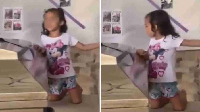 Niña pide que le bajen a la música en el funeral de su papá