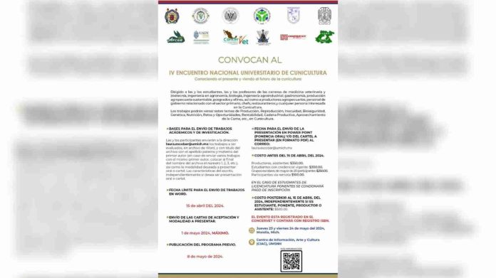 UMSNH sede del Encuentro Nacional Universitario de Cunicultura