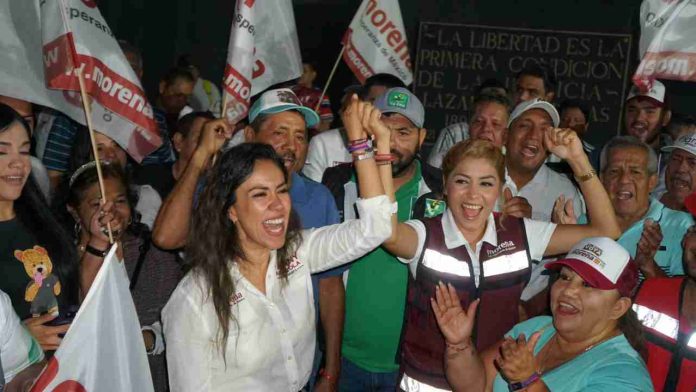 Fanny Arreola inicia campaña de manera simbólica en Apatzingán