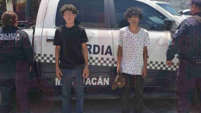 Captura GC a dos jóvenes por incendiar autos en Apatzingán