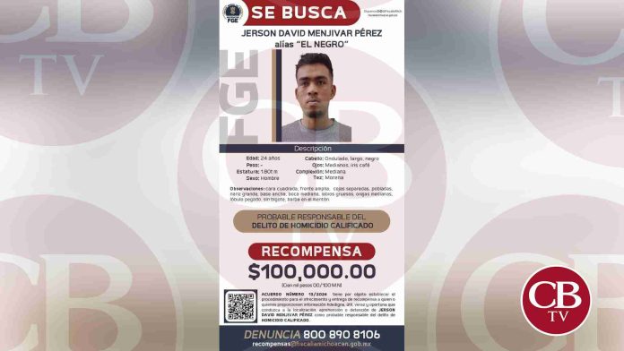 Recompensa por el homicida del Tesorero de Senguio