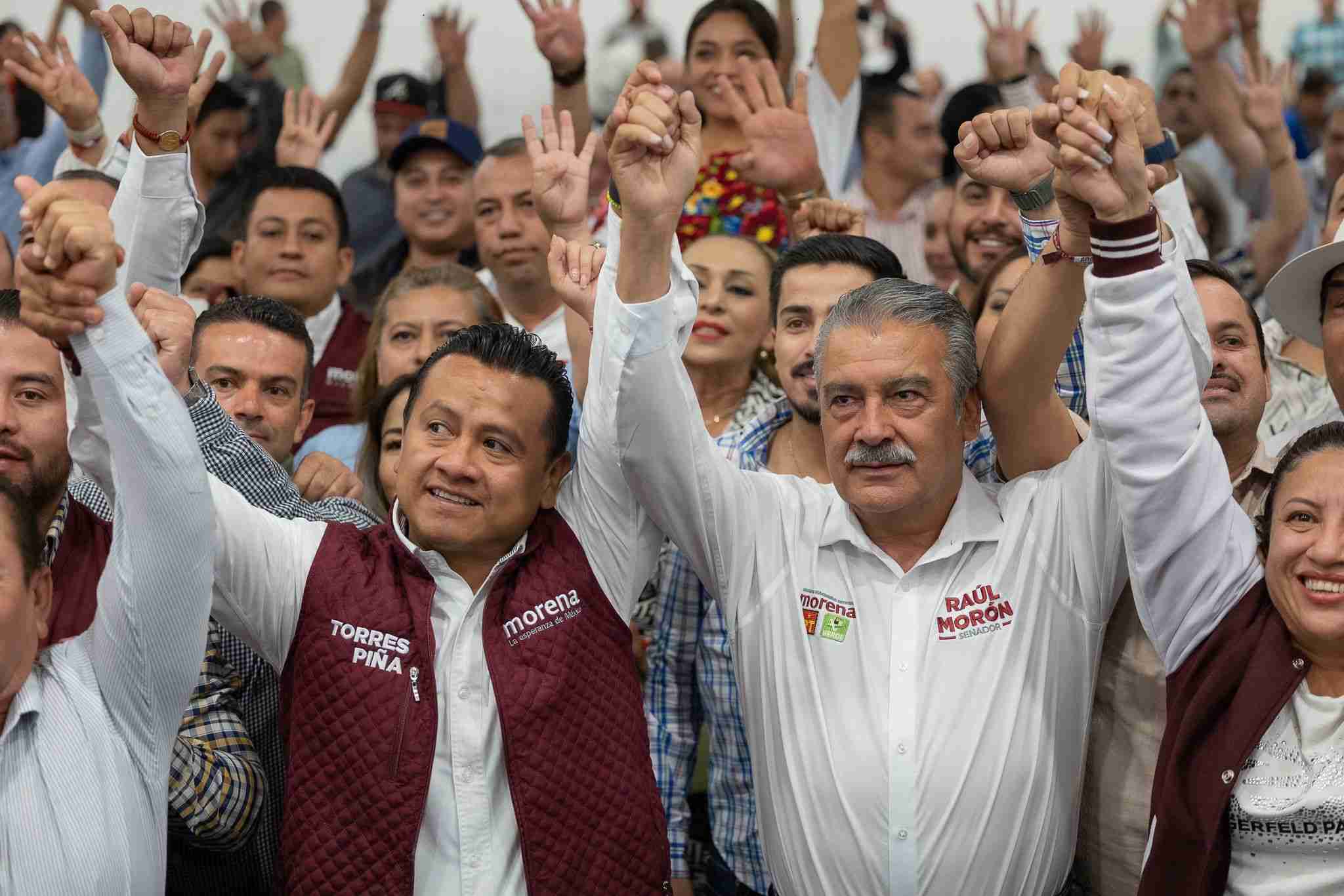 Morón y Piña, refuerzan llamado a la unidad de la 4T en Michoacán Morón y Piña, refuerzan llamado a la unidad de la 4T en Michoacán
