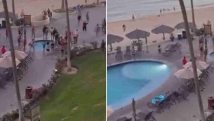 Turista muere electrocutados en alberca de hotel en Puerto Peñasco
