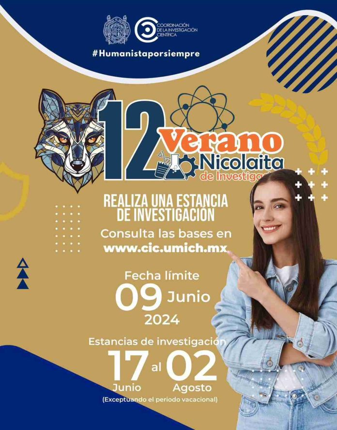 UMSNH incentiva a las y los futuros investigadores, abierta convocatoria para el Verano Nicolaita de Investigación