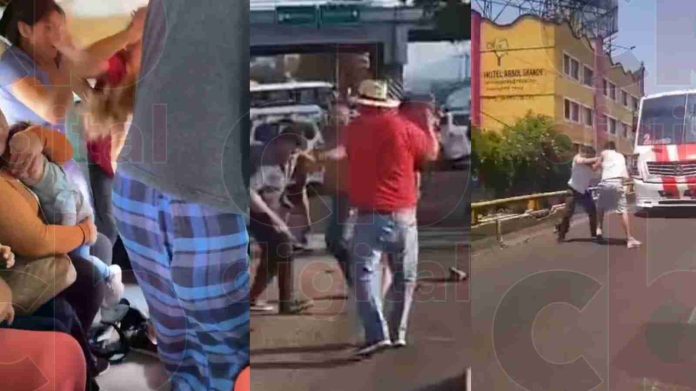 #Video: En aumento las riñas de choferes del transporte público en Michoacán