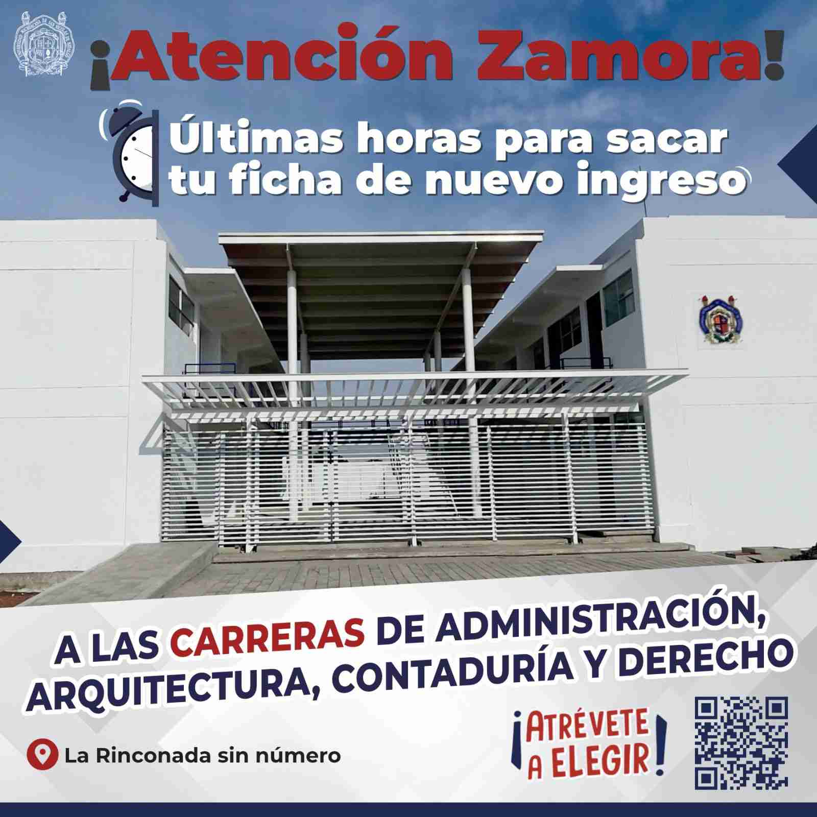 Estudia en la Unidad Profesional de Zamora de la UMSNH, queda poco tiempo para que cierre la convocatoria de ingreso Estudia en la Unidad Profesional de Zamora de la UMSNH, queda poco tiempo para que cierre la convocatoria de ingreso