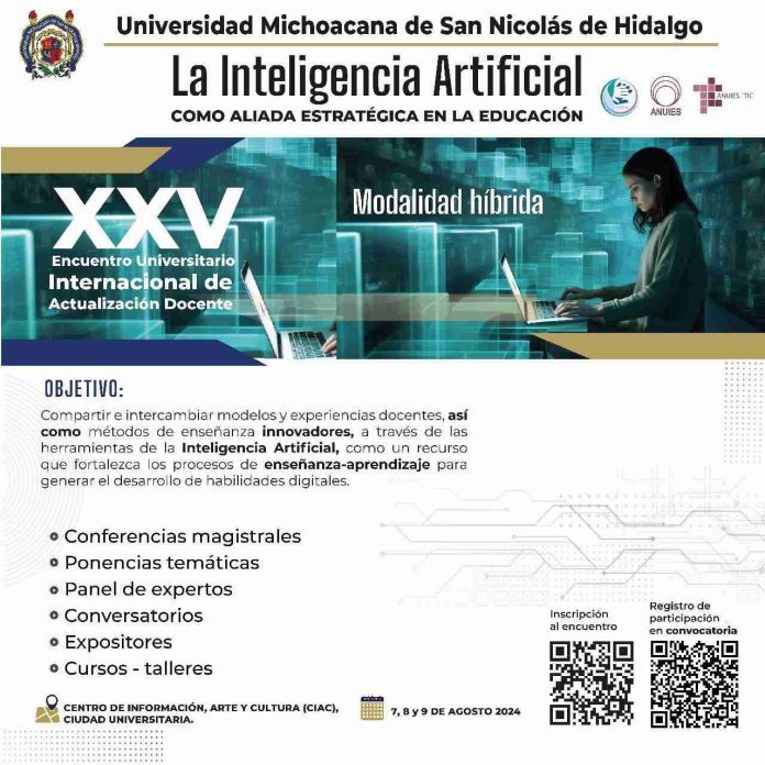 Especialistas de talla mundial y nacional participarán en el XXV Encuentro Universitario Internacional de Actualización Docente de la UMSNH