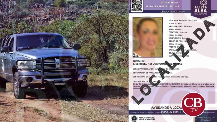Desapareció en Tingambato y la encontraron sin vida en Tocumbo