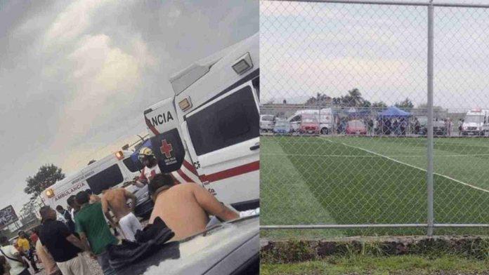 Cae rayo durante partido de fútbol en Morelos