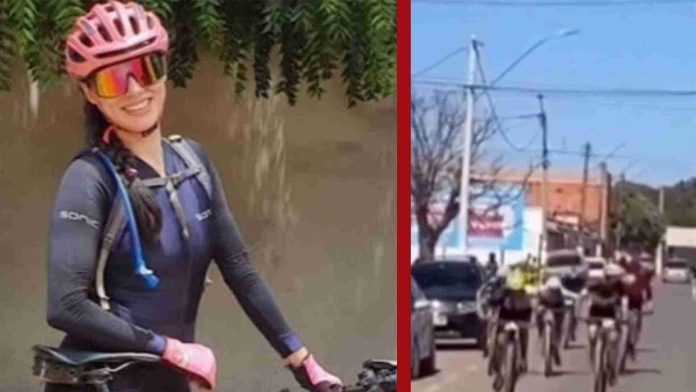 Ciclista muere aplastada por una bocina gigante