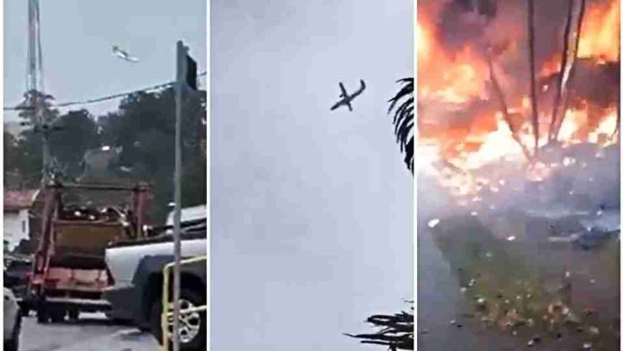 Imágenes Fuertes: Se estrella avión con 65 personas a bordo en Brasil
