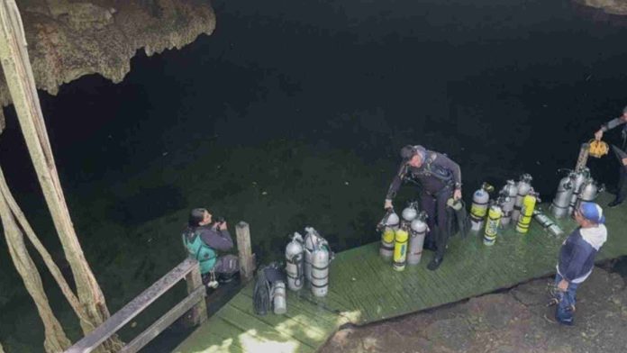 Localizan cuerpo de buzo argentino en cenote de Yucatán luego de 48 horas