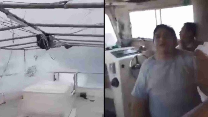 Pescadores sobreviven a mar embravecido por huracán Milton