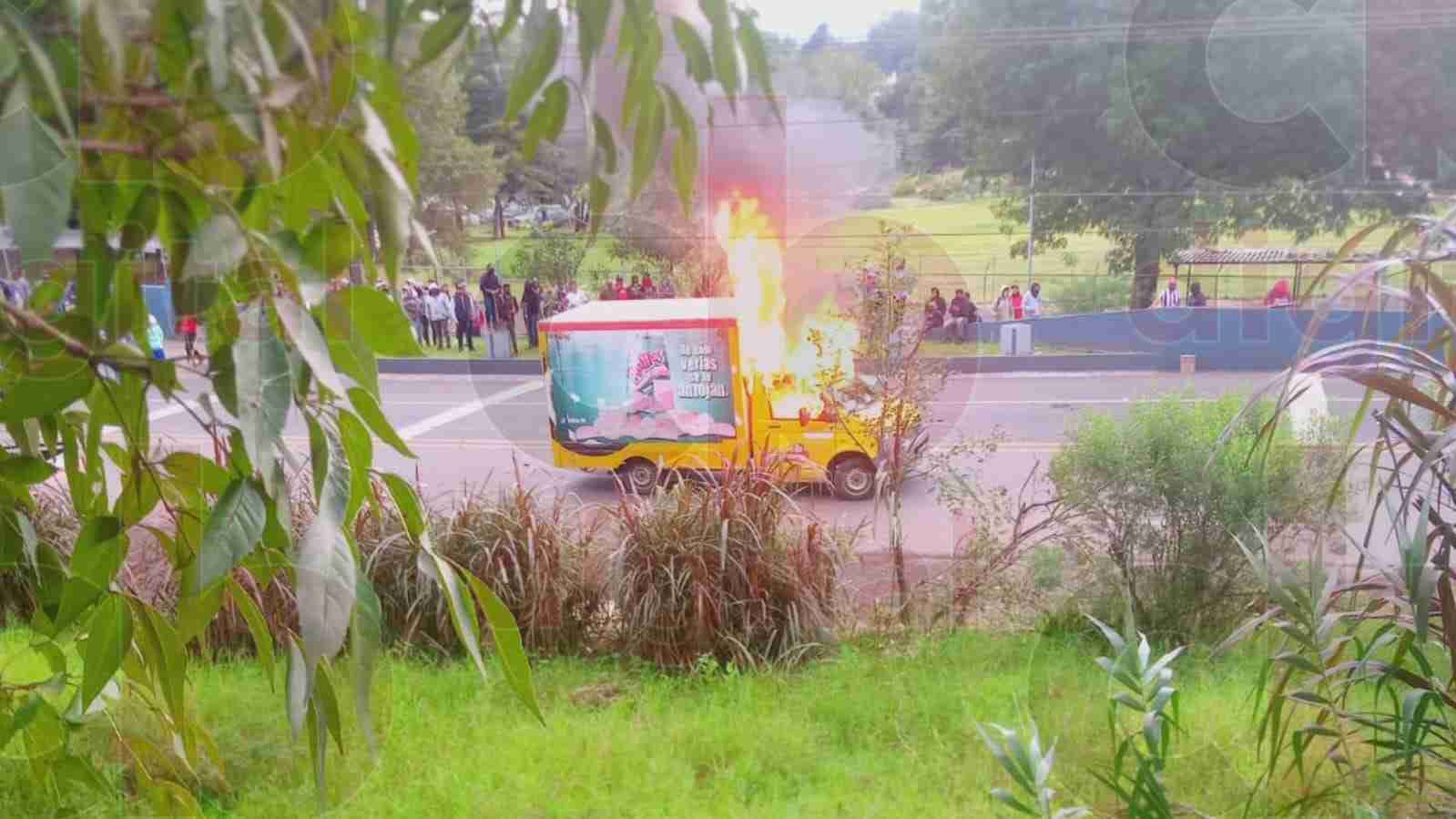 Queman un vehículo por desaparición de comunero de Tsirio Queman un vehículo por desaparición de comunero de Tsirio